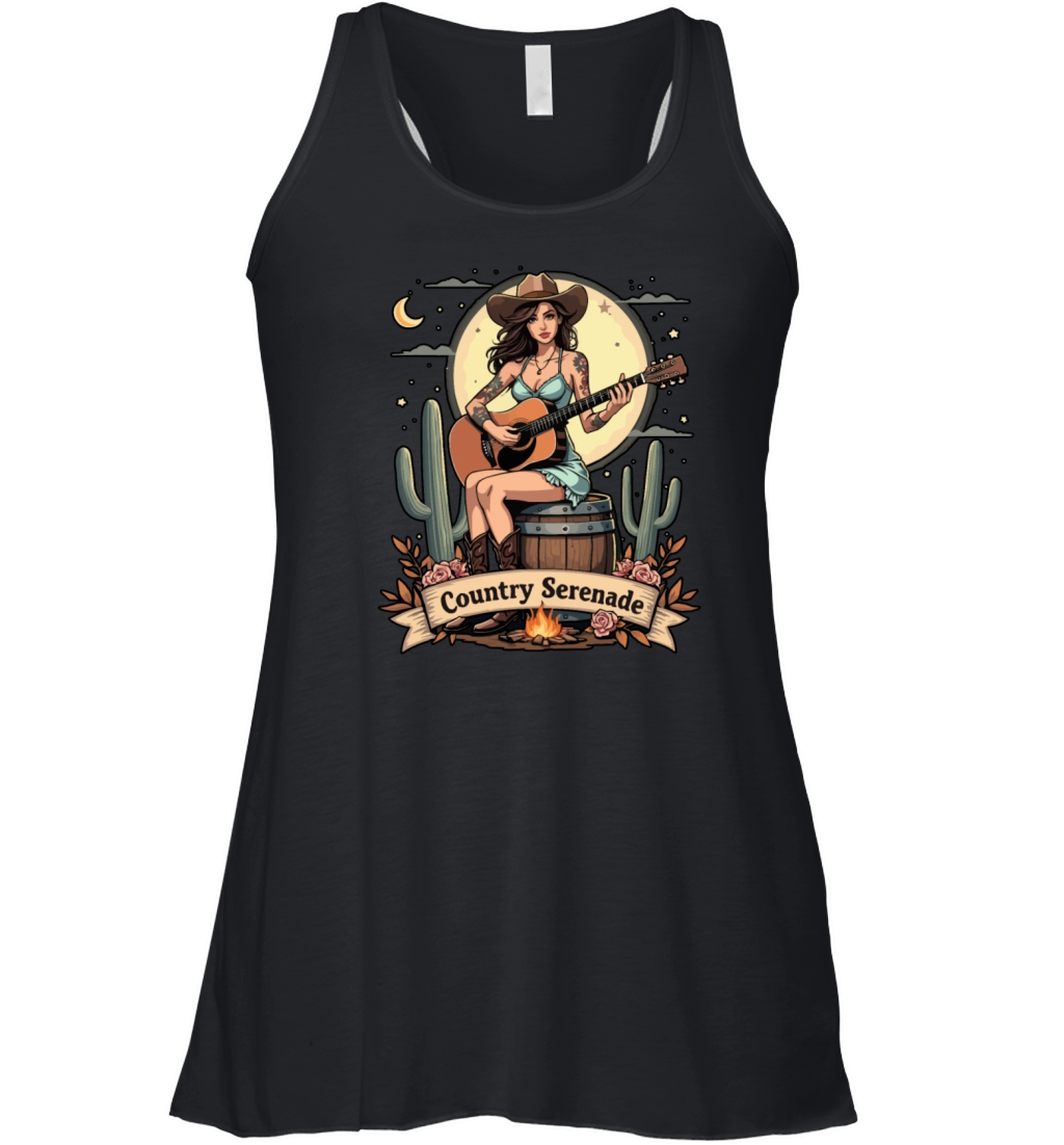 Country Serenade Pinup Vibes Women's Flowy Tank Top
