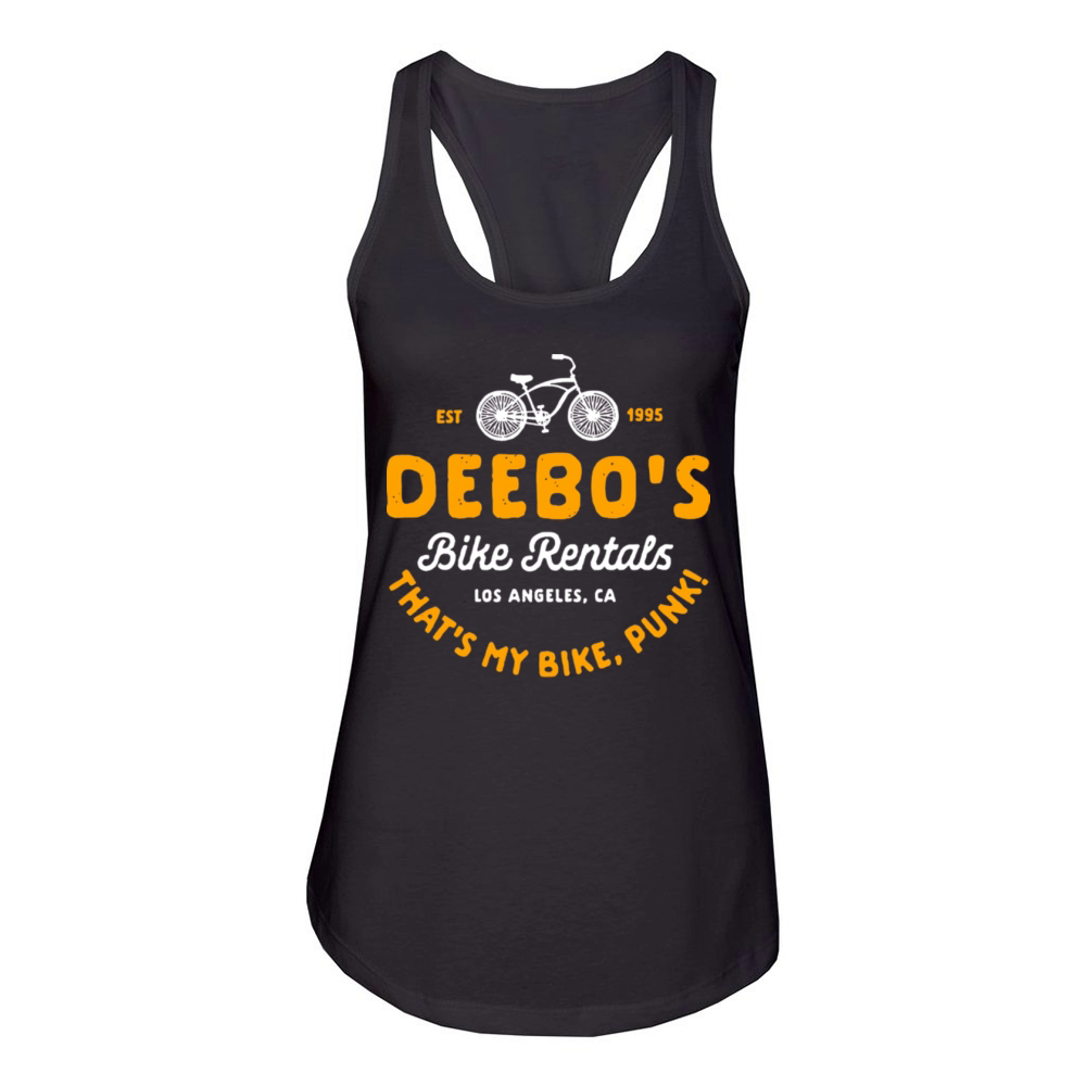 Deebos Bike Rentals Women's Racerback Tank