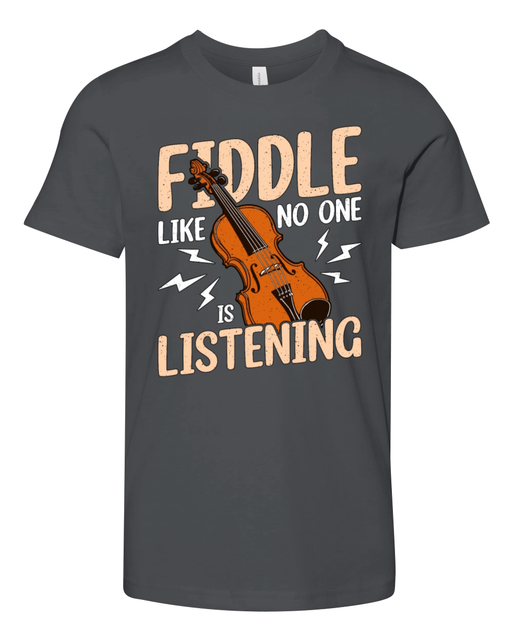 Fiddle Like No Ones Listening String Instrument Youth Unisex Jersey Tee