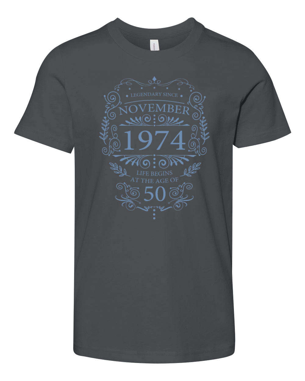 Legendary since 1974 50th birthday vintage look Youth Unisex Jersey Tee