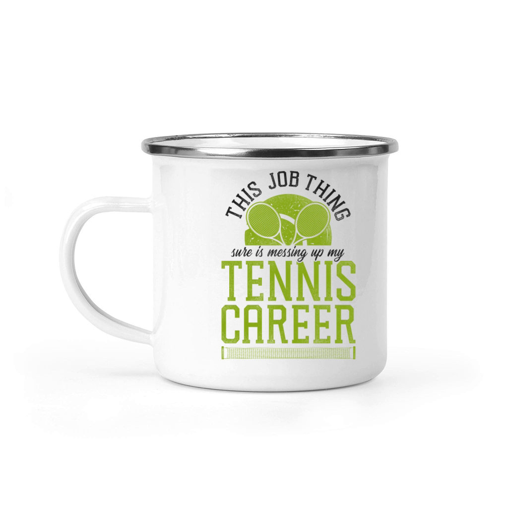 Funny Tennis Player Racket This Camping Mug