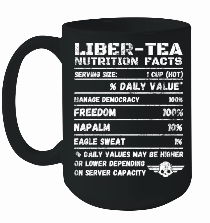 Distressed Liber-Tea nutrition facts Helldivers ii Ceramic Mug