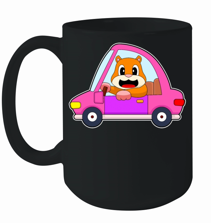 Hamster Car Ceramic Mug