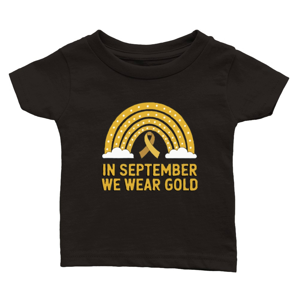 September Gold Awareness Vintage T shirt Classic Baby Crewneck T-shirt