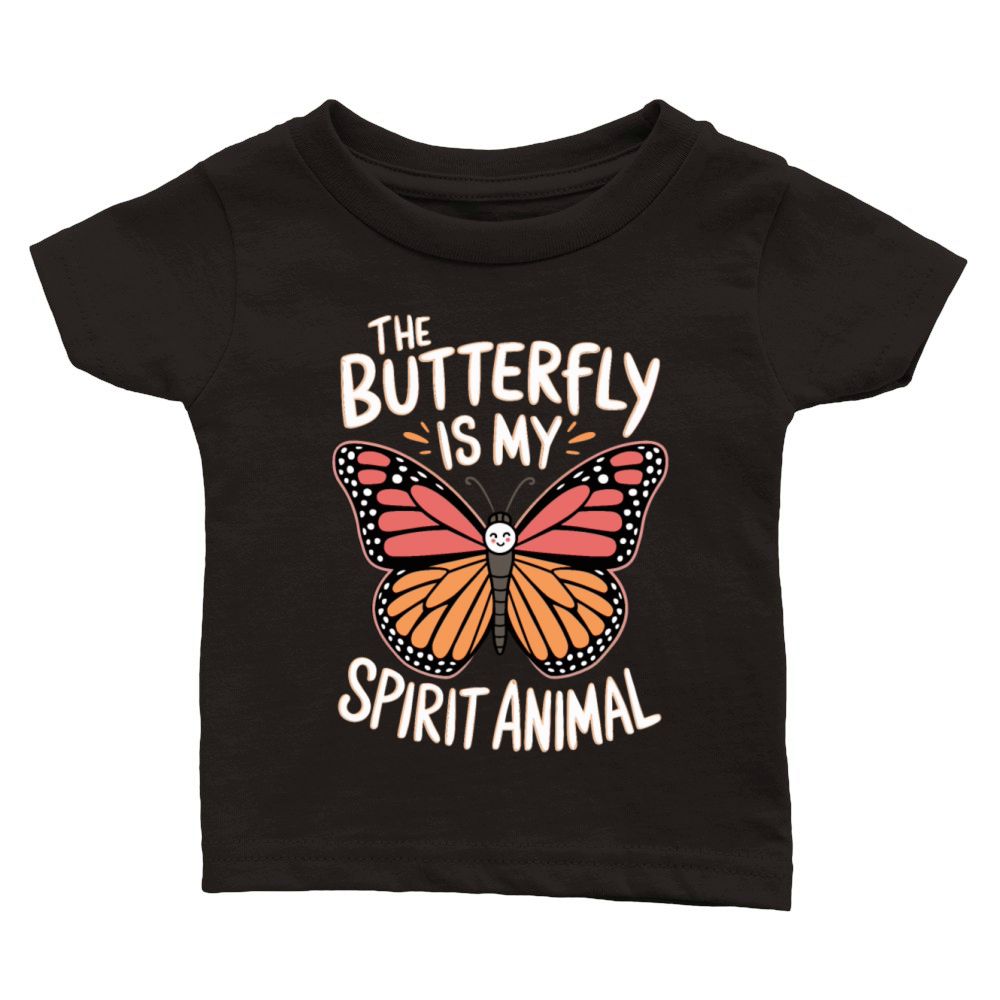 The Butterfly Is My Spirit Animal Classic Baby Crewneck T-shirt