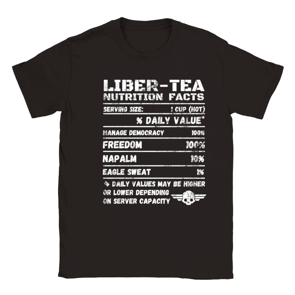 Distressed Liber-Tea nutrition facts Helldivers ii Classic Kids Crewneck T-shirt