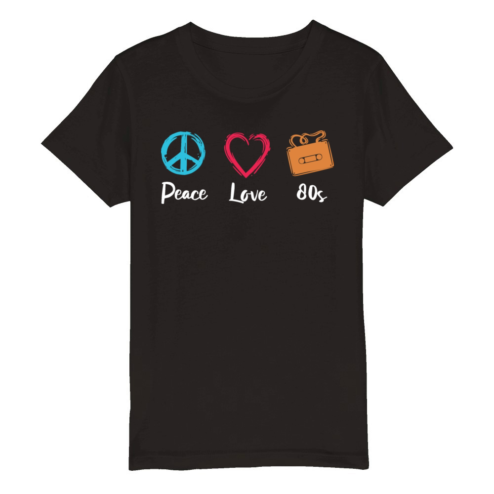 80s Inspiration Organic Kids Crewneck T-shirt