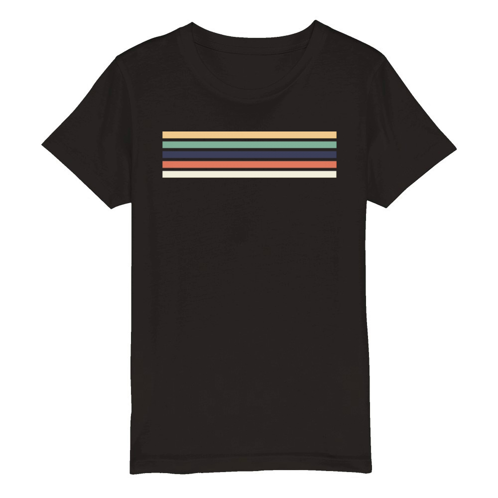 Retro stripe design with vintage vibe Organic Kids Crewneck T-shirt