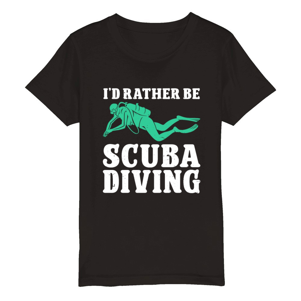 Scuba Diving Diver Organic Kids Crewneck T-shirt