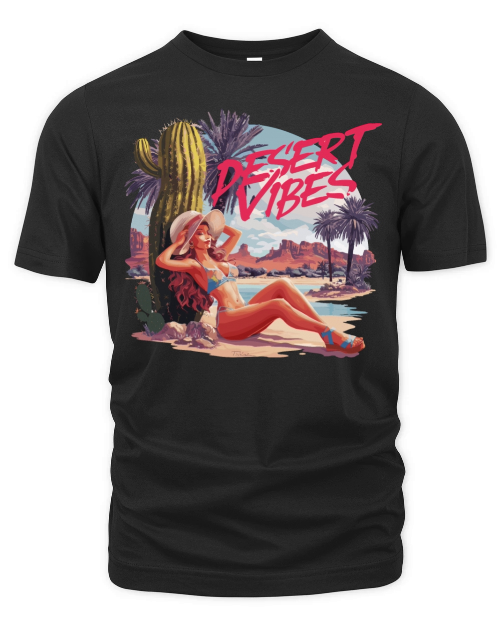 Sunset Desert Vibes Vacation Adventure for a Organic Unisex T-shirt