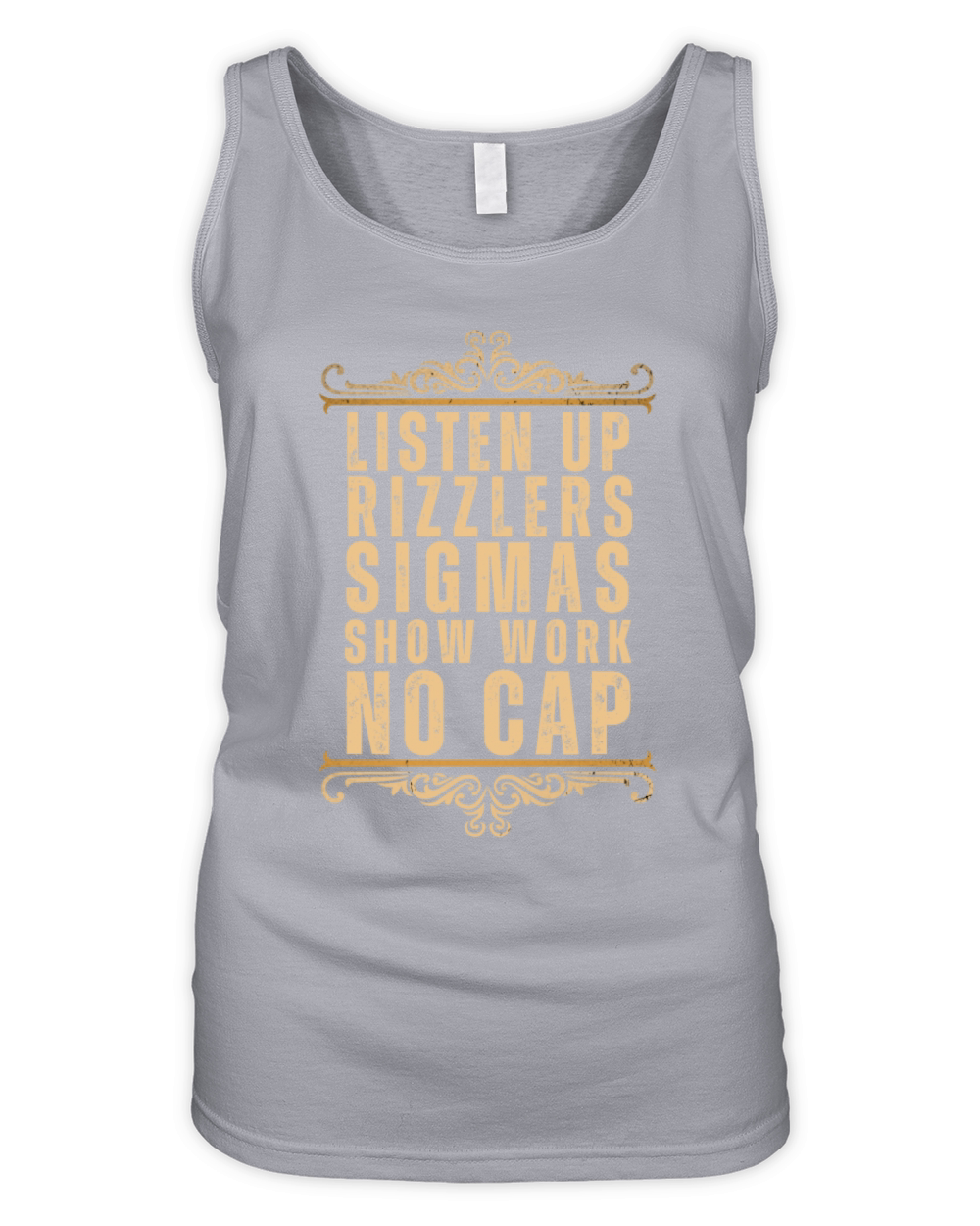 Gen Alpha Slang Listen Up Rizzlers Sigmas No Cap T Organic Women's Tank Top