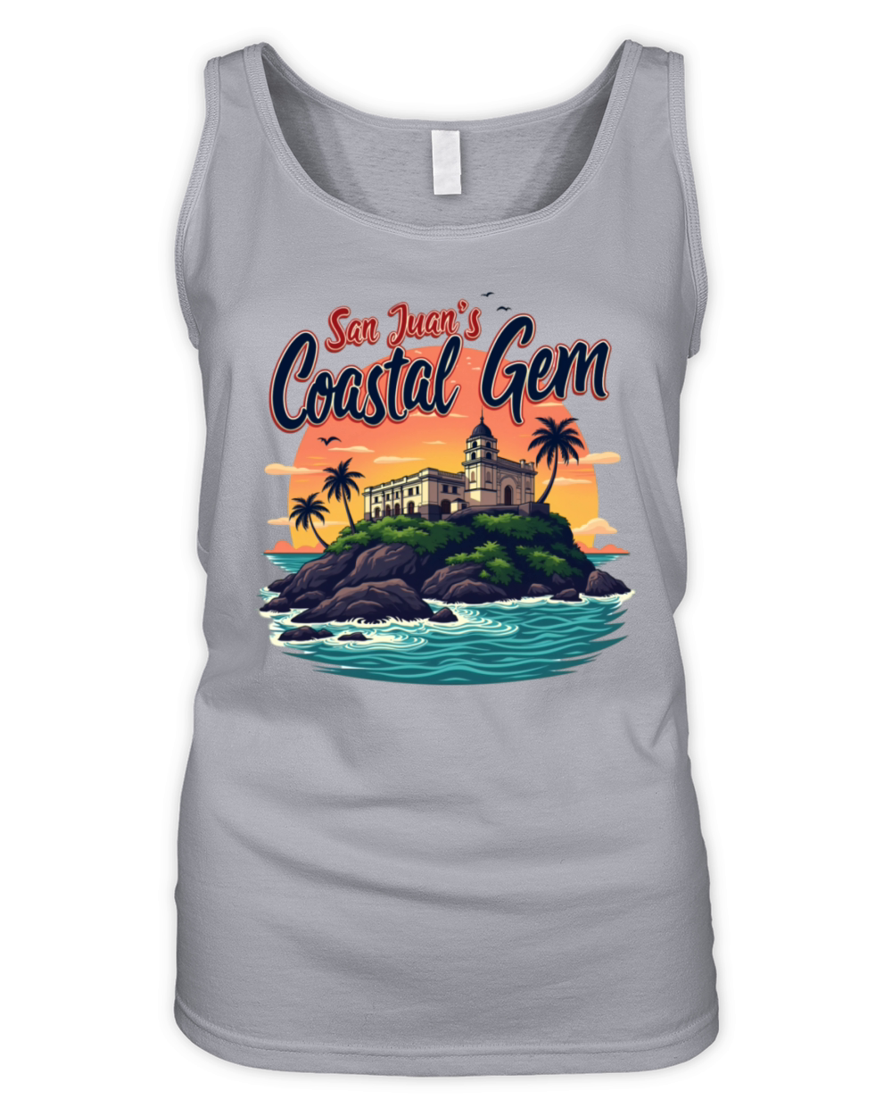 San Juan El Morro Puerto Rico Sunset Organic Women's Tank Top