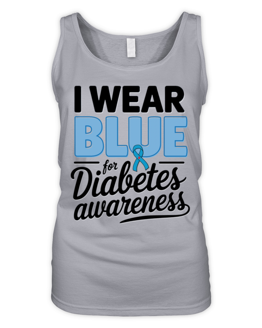 Support Diabetes Awareness I Wear Blue Design Organic Women's Tank Top