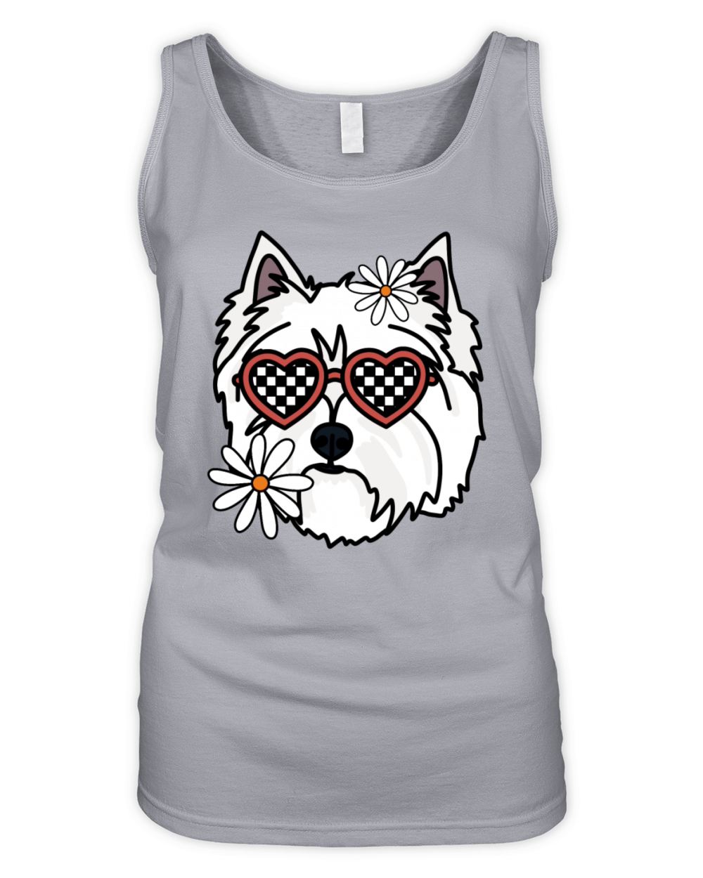 Westie Retro Dog Organic Women's Tank Top