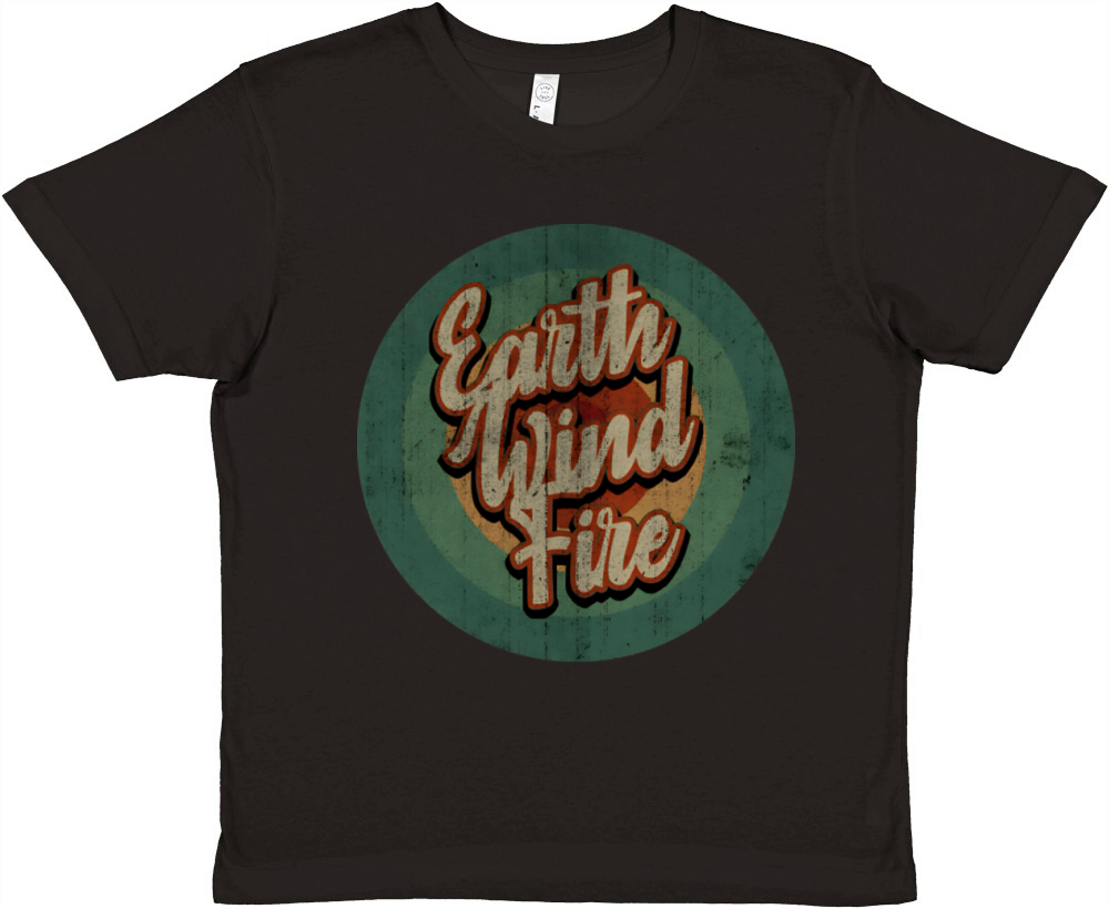 Circle Retro Vintage Earth Wind Fire Premium Kids Crewneck T-shirt