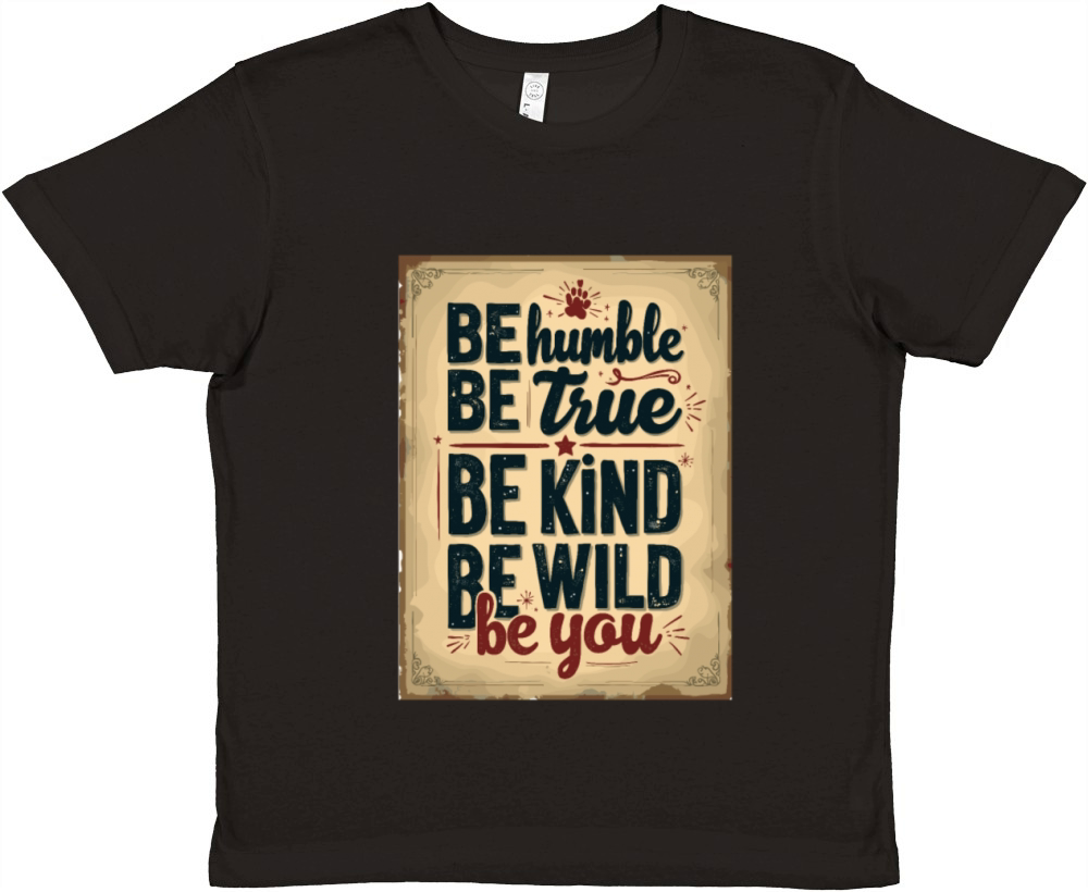 Inspirational Be Humble Be True Be Wild Premium Kids Crewneck T-shirt