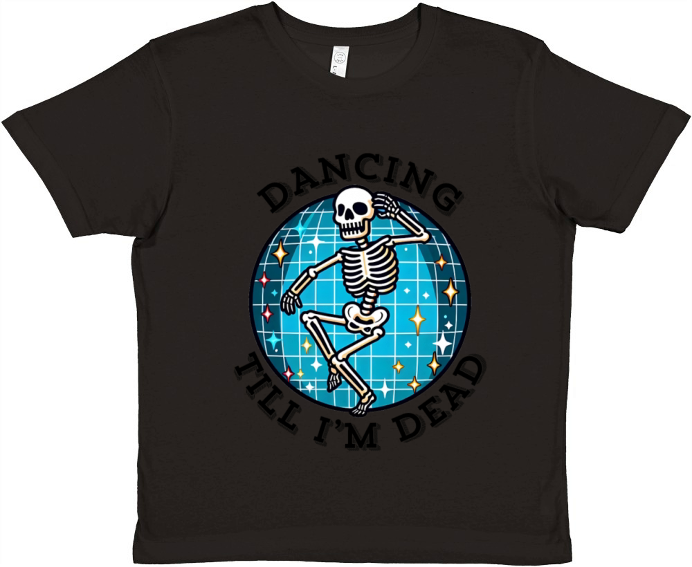 Skeleton Disco Dancer Premium Kids Crewneck T-shirt