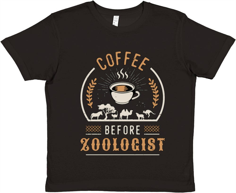 Zoologist Coffee Before Ornithologist Coffee Lover Premium Kids Crewneck T-shirt