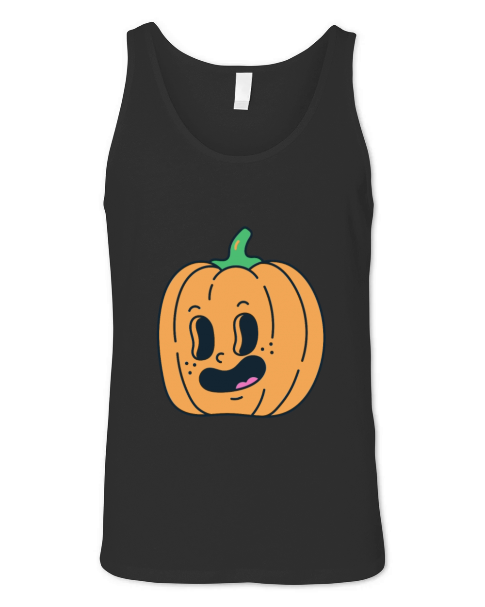 Funny vintage pumpkin face Unisex Jersey Tank
