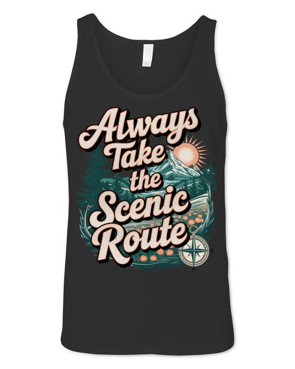quotes Always Take the Scenic Route Unisex Jersey Tank