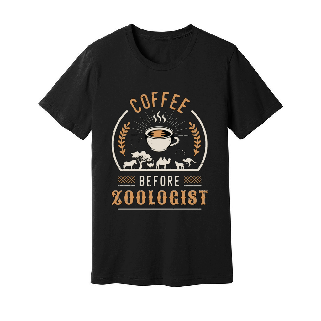 Zoologist Coffee Before Ornithologist Coffee Lover Unisex Jersey Tee