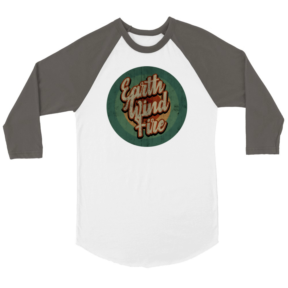 Circle Retro Vintage Earth Wind Fire Unisex ¾ sleeve Raglan T-shirt
