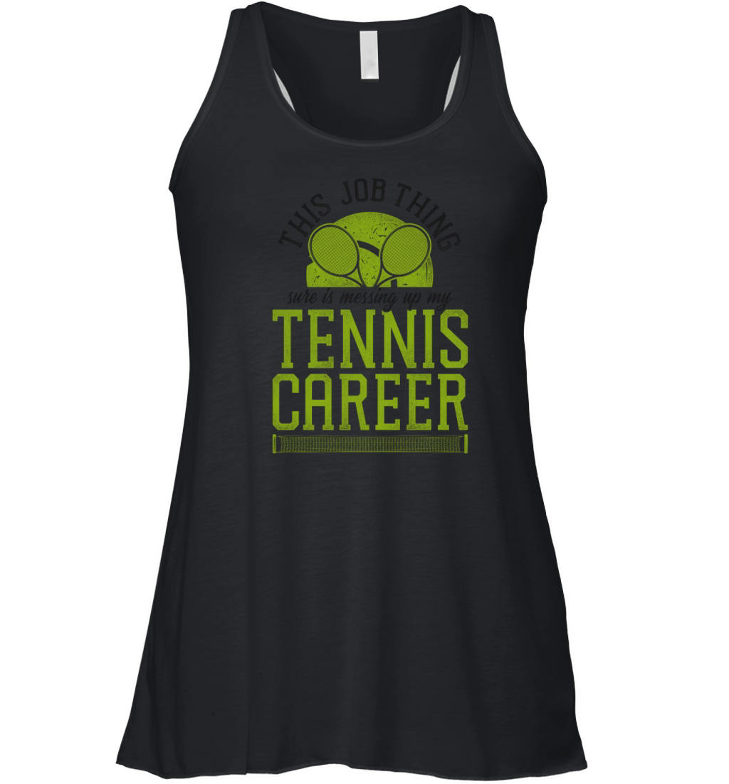 Funny Tennis Player Racket This Women's Flowy Tank Top