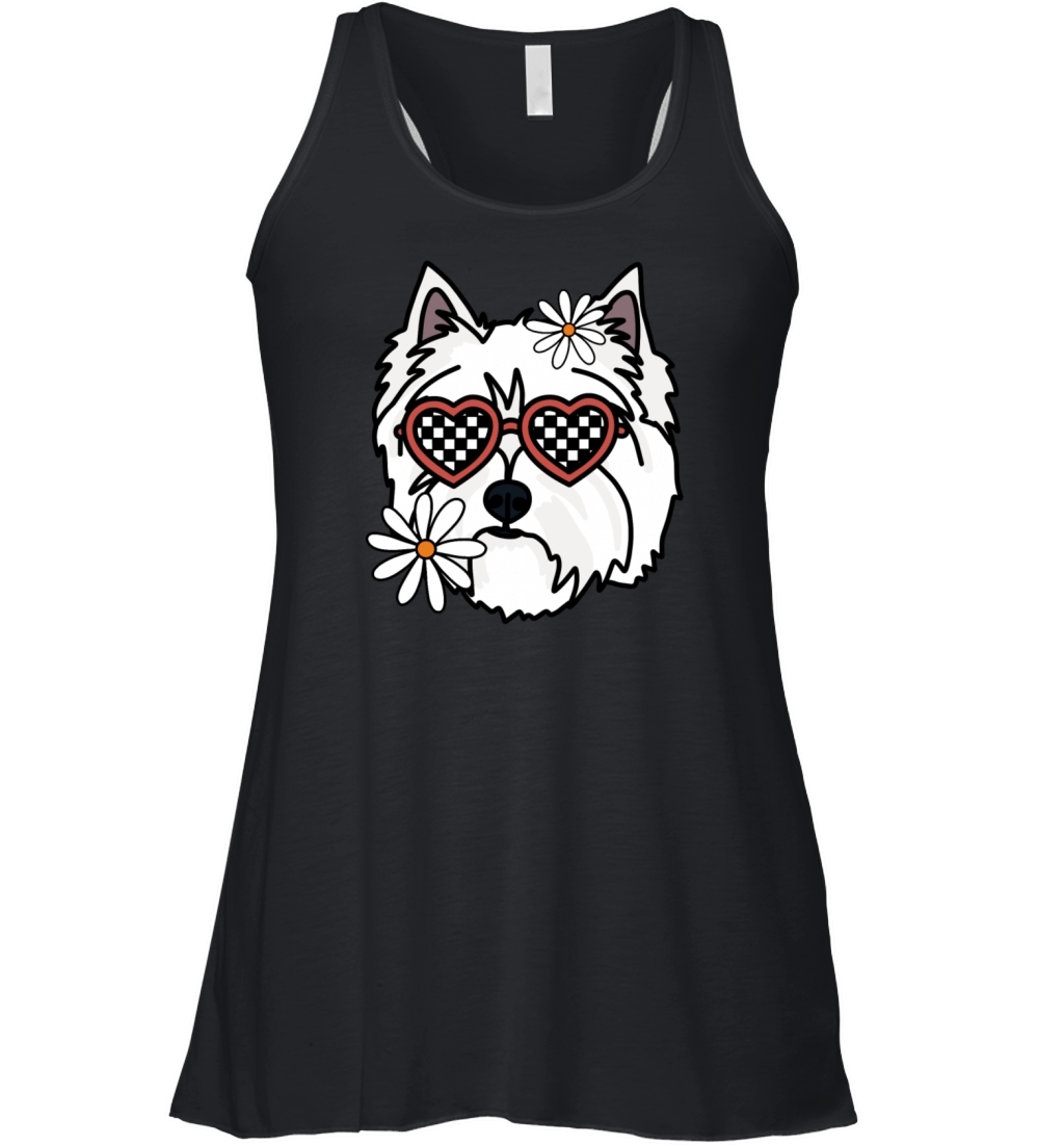 Westie Retro Dog Women's Flowy Tank Top