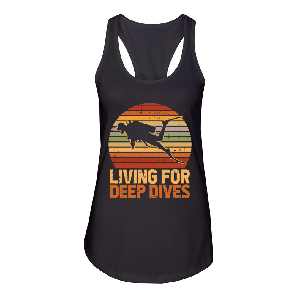 Living for Deep Dives Women's Racerback Tank