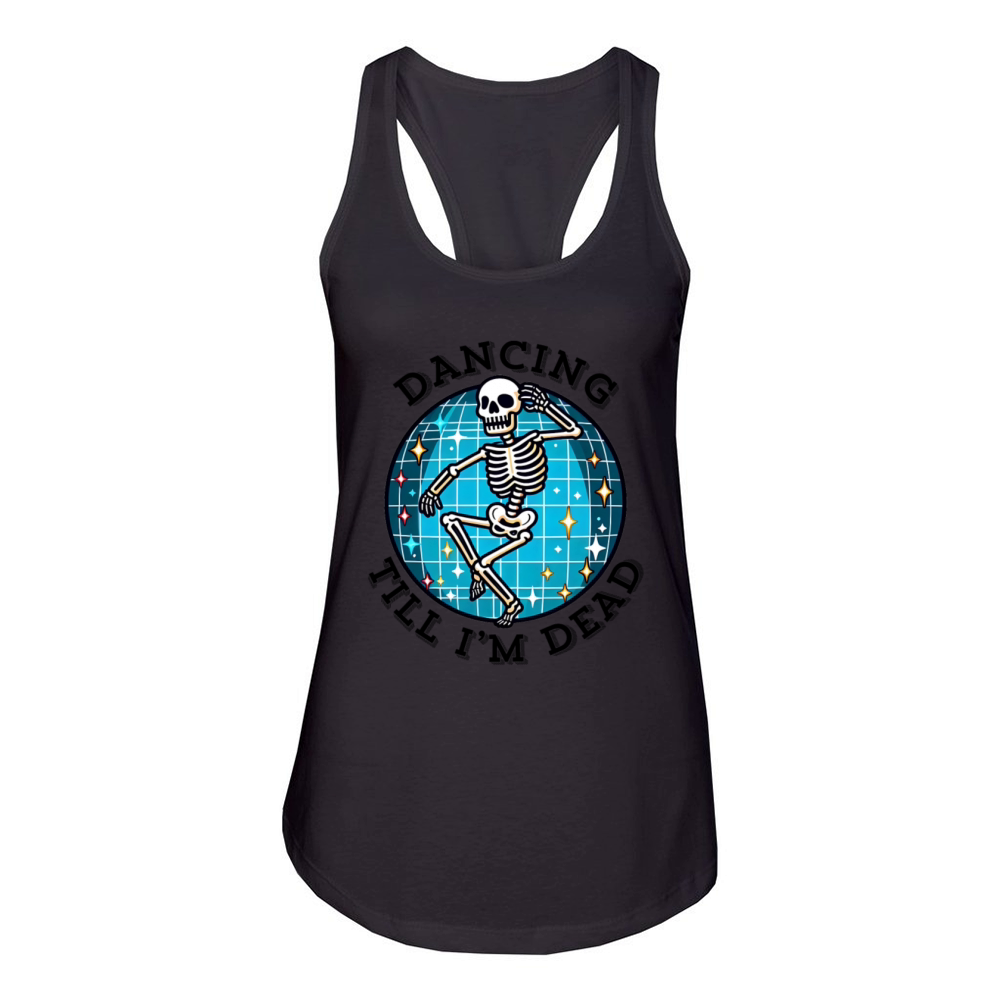 Skeleton Disco Dancer Women's Racerback Tank