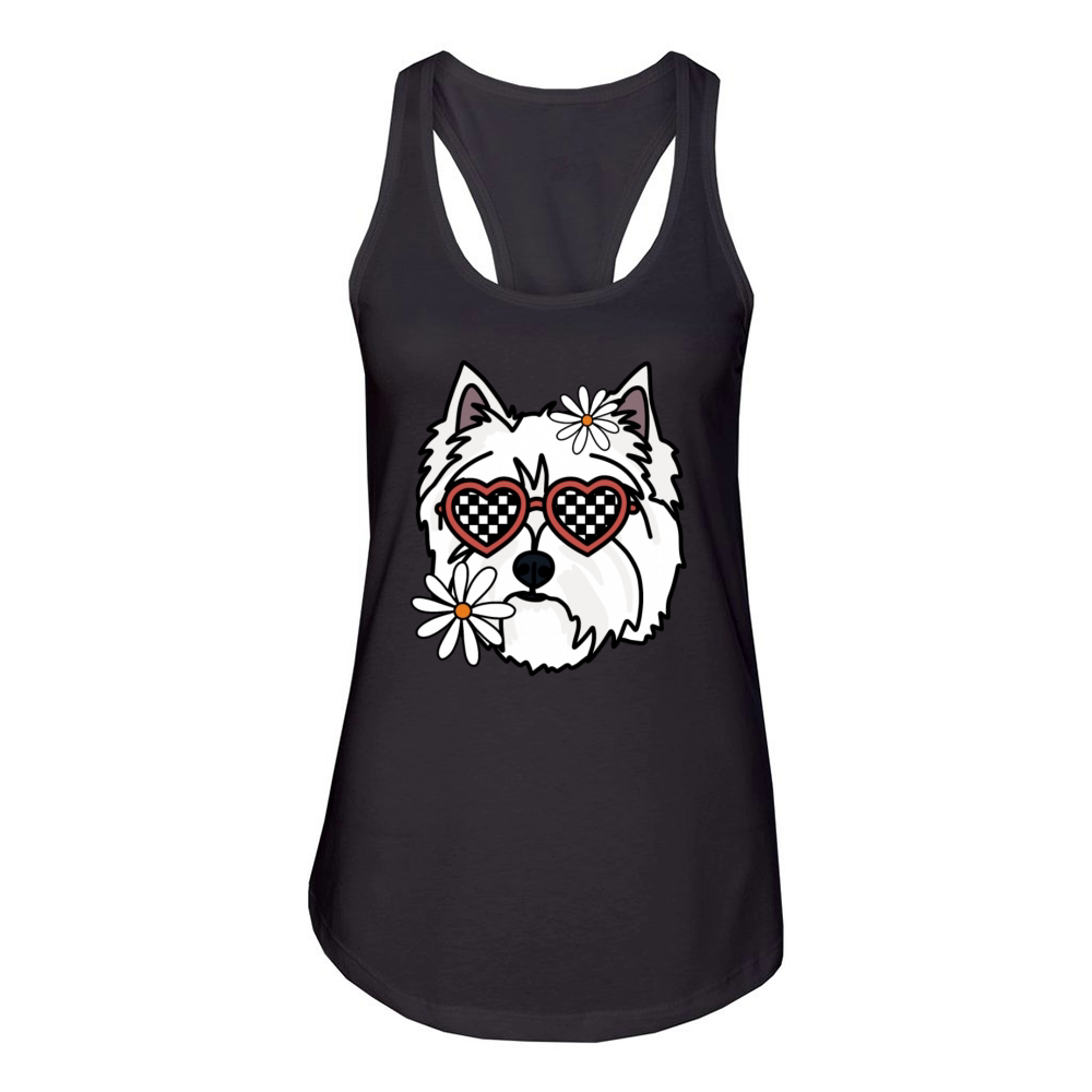 Westie Retro Dog Women's Racerback Tank