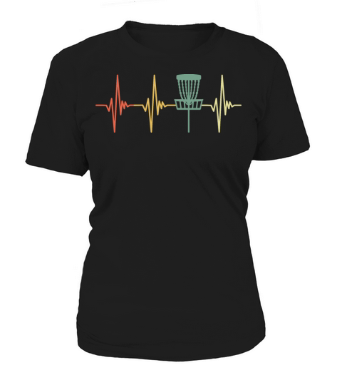 Vintage Disc Golf Retro Heartbeat Women's T-Shirt