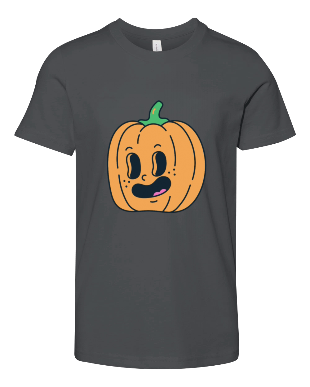 Funny vintage pumpkin face Youth Unisex Jersey Tee