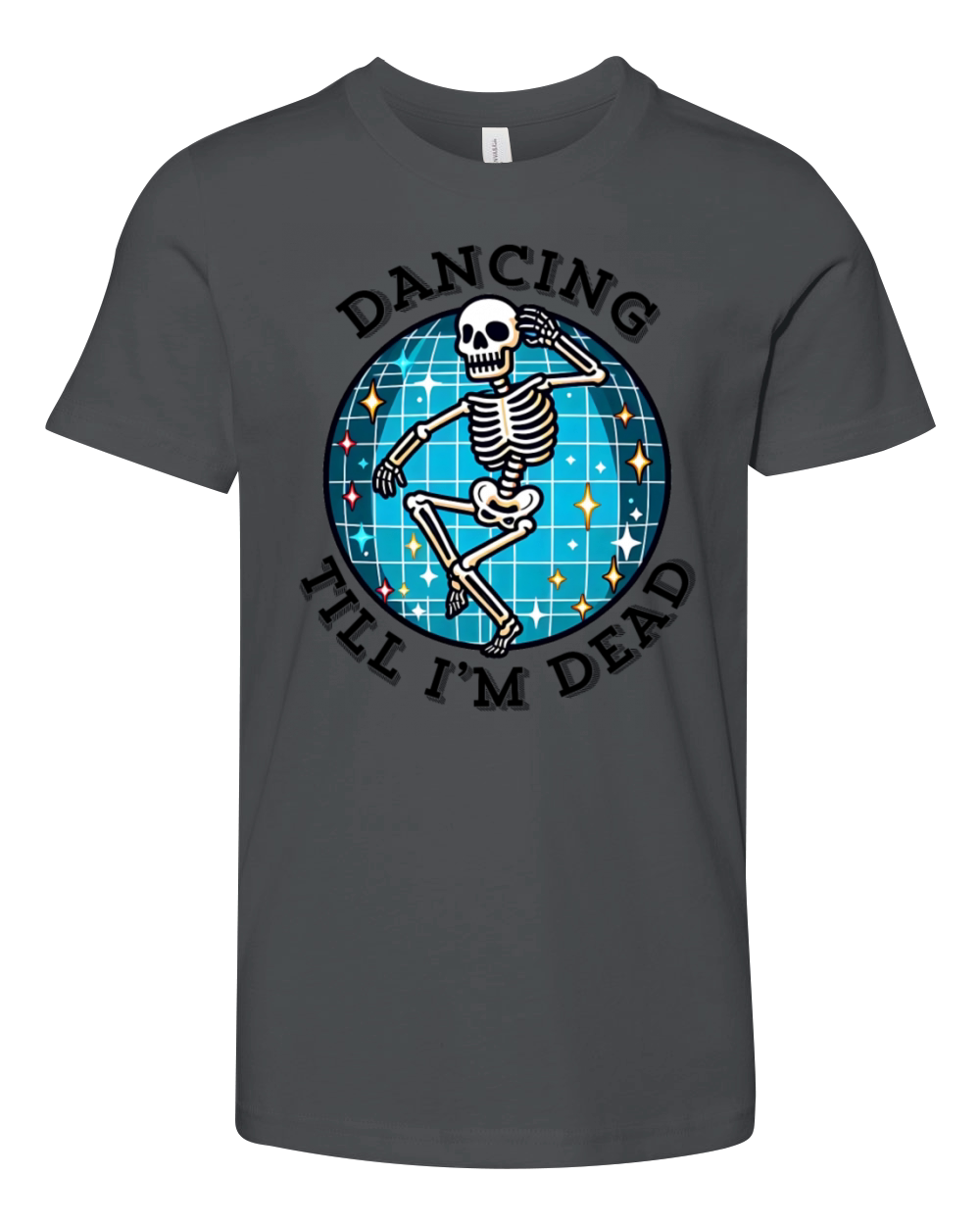Skeleton Disco Dancer Youth Unisex Jersey Tee