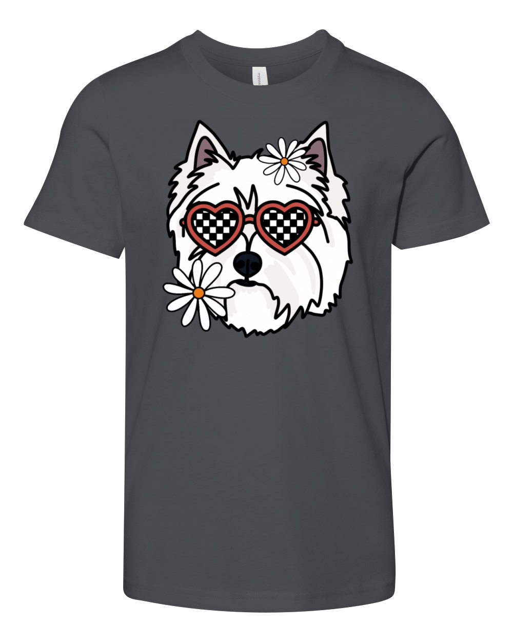 Westie Retro Dog Youth Unisex Jersey Tee