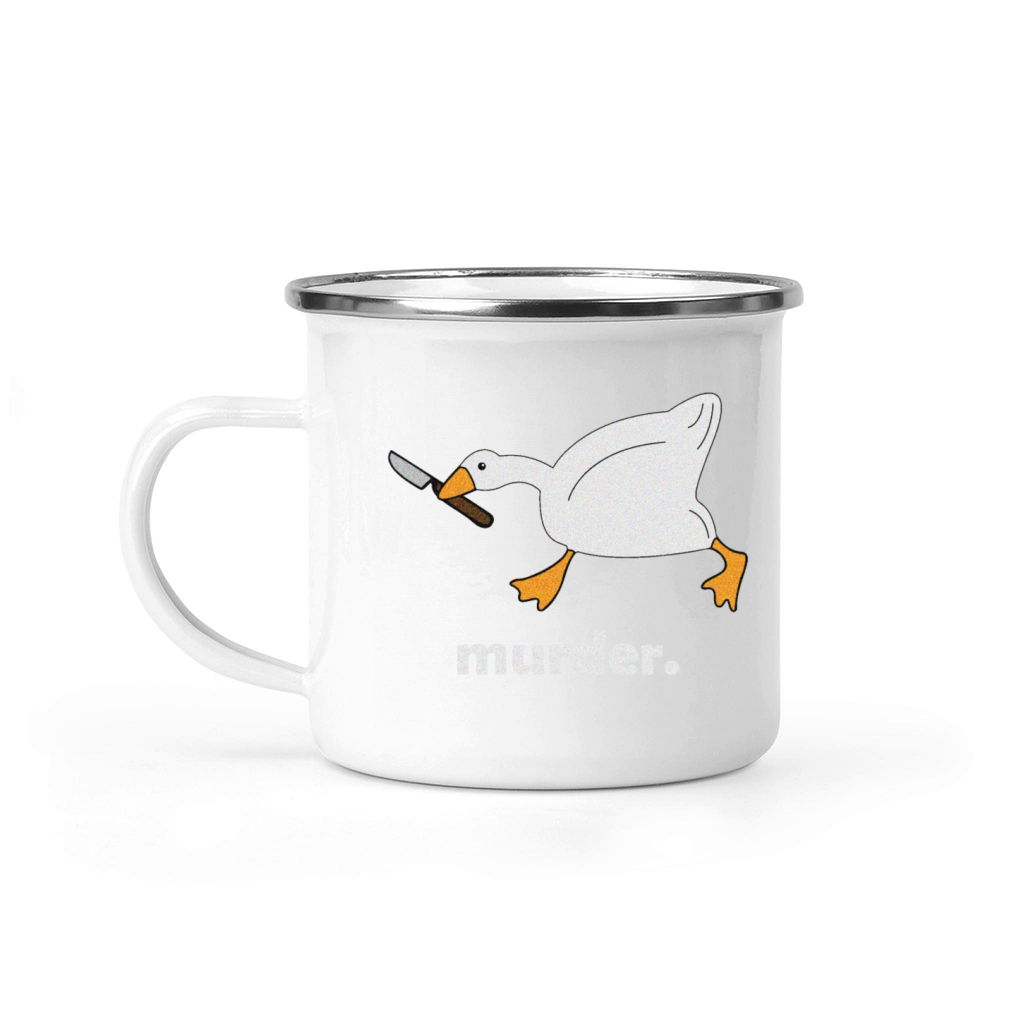 MurderFunny Duck Goose Camping Mug