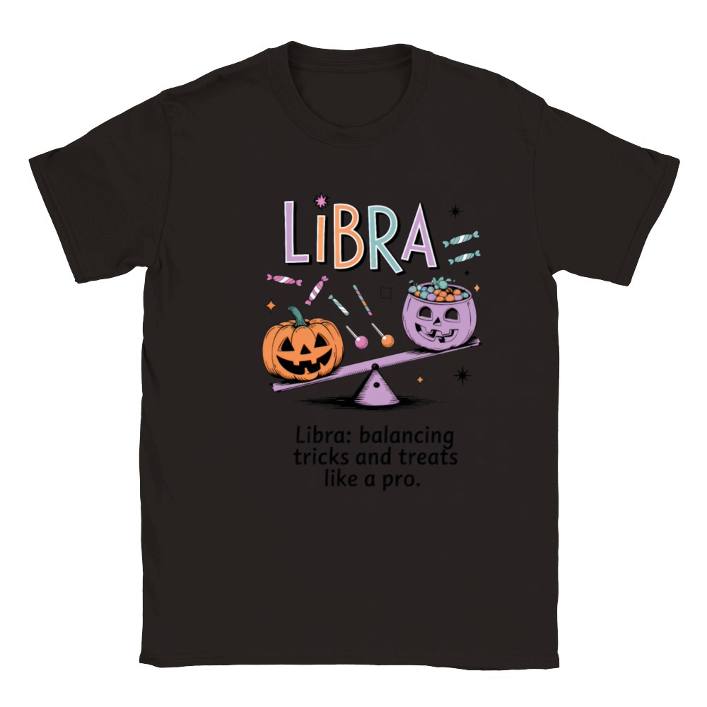 Balancing Tricks and Treats Like a Pro Libra Classic Kids Crewneck T-shirt