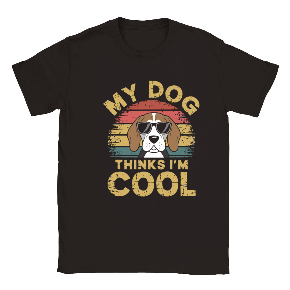 Beagle My Dog Thinks Im Cool Classic Kids Crewneck T-shirt