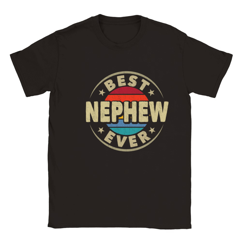 Best Nephew Ever Family Vintage Retro Funny Classic Kids Crewneck T-shirt