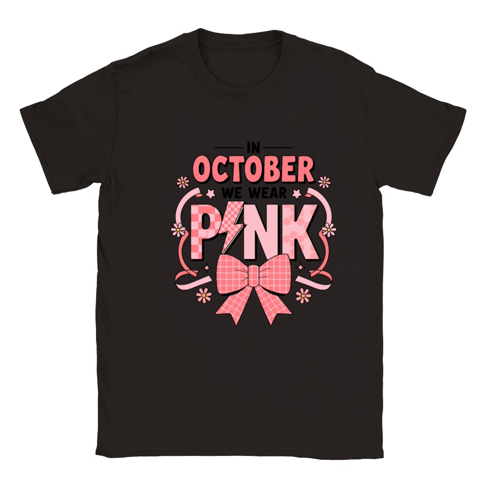 In October We Wear Pink Classic Kids Crewneck T-shirt