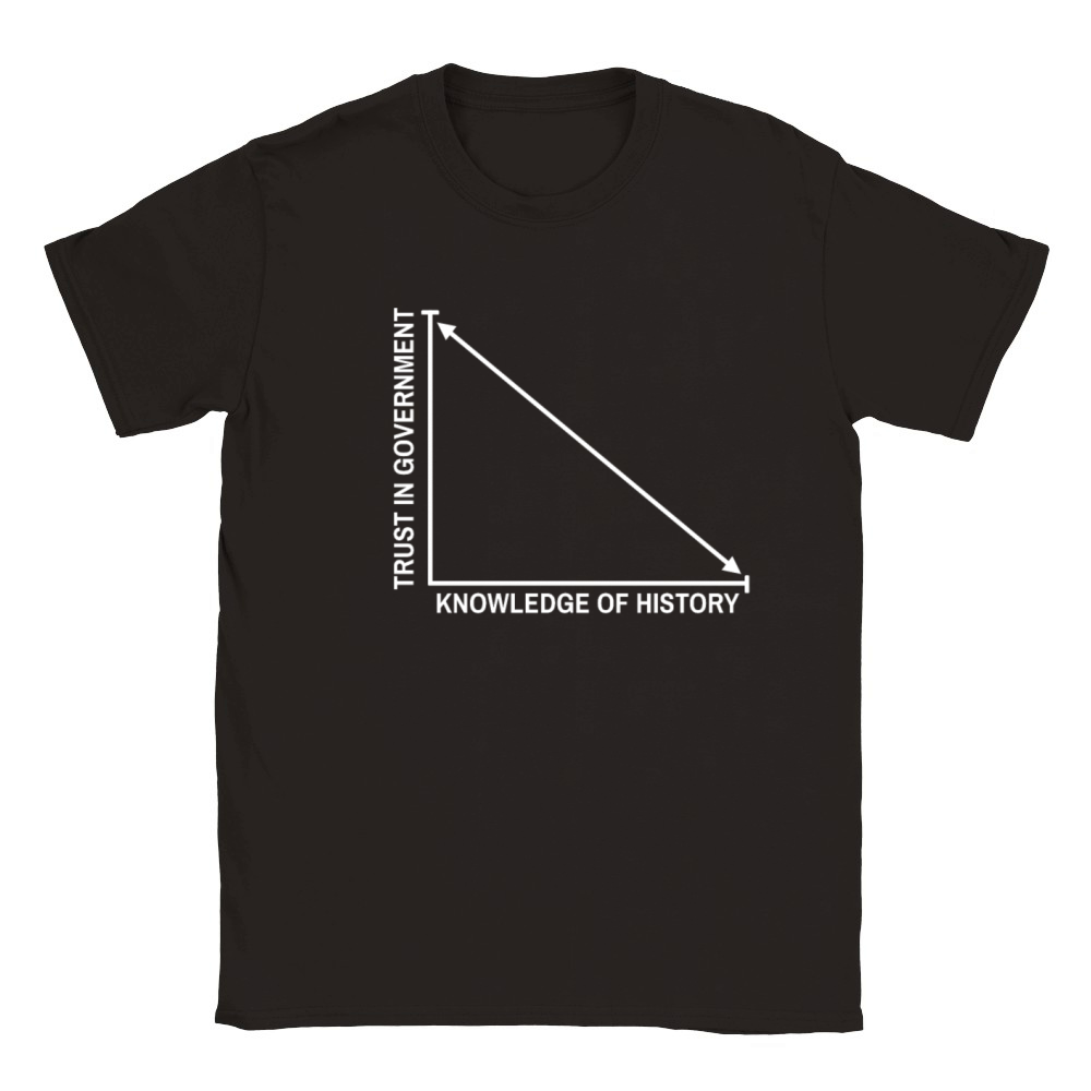 Trust In Government Graph Sarcastic Libertarianant Classic Kids Crewneck T-shirt