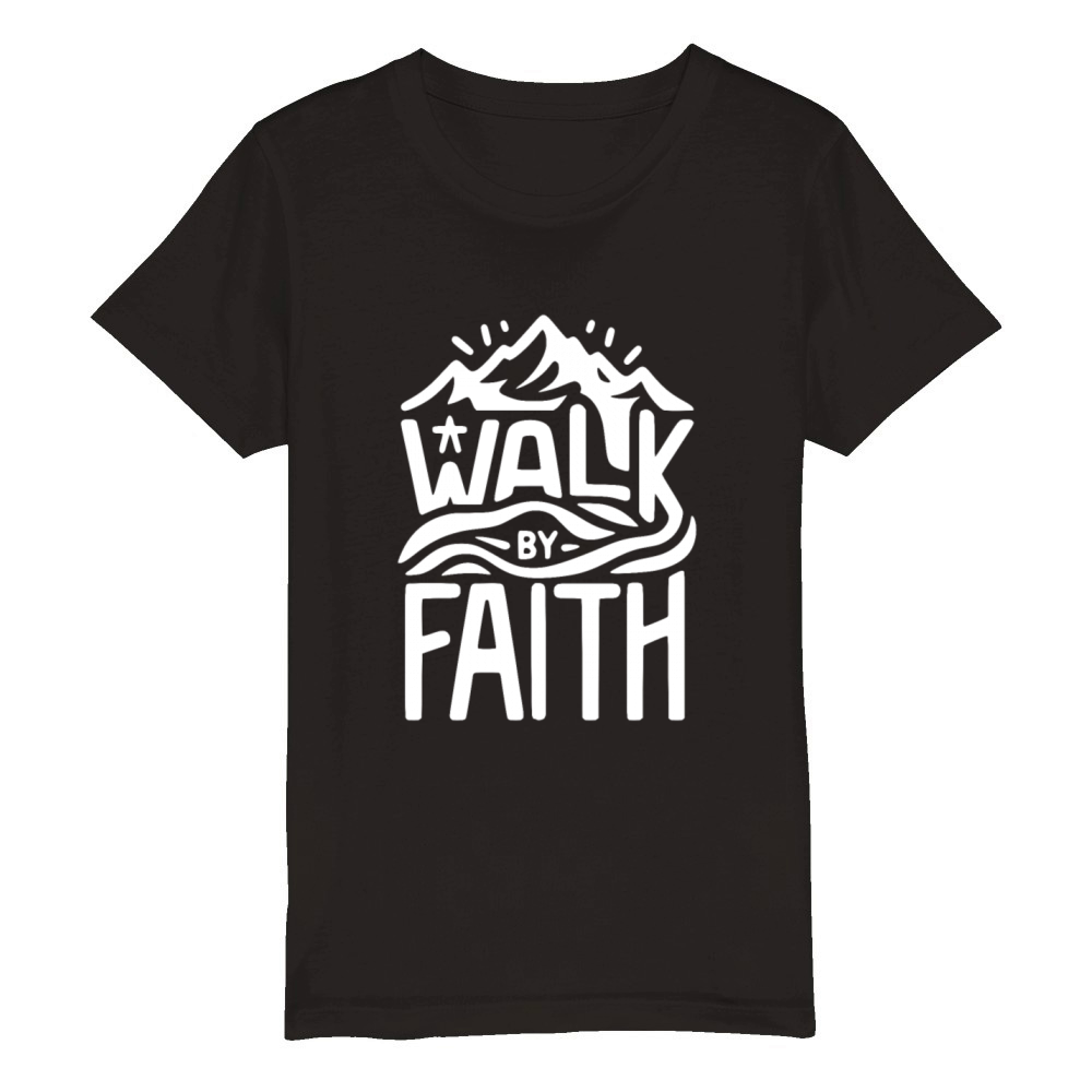 Walk by Faith Organic Kids Crewneck T-shirt