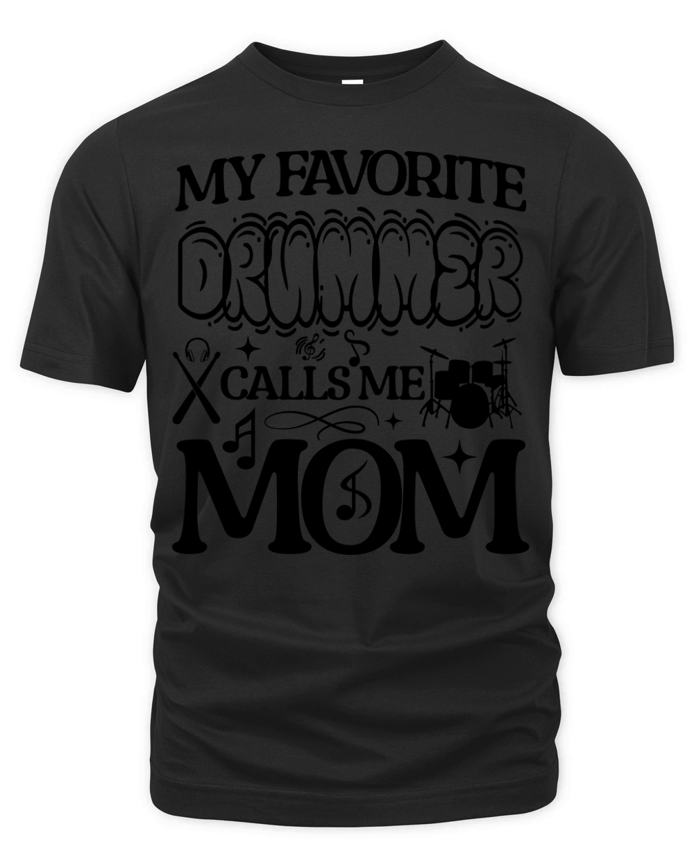 My Favorite Drummer Calls Me Mom Cool Family Band Organic Unisex T-shirt