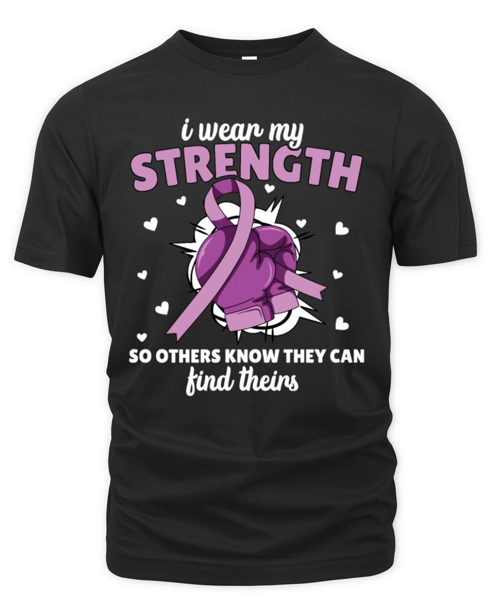 Violence awareness purple ribbon shirt design Organic Unisex T-shirt