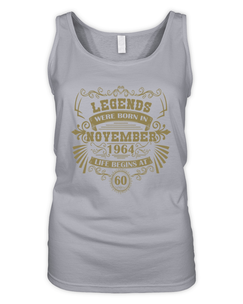 60th birthday legends born 1964 november vintage Organic Women's Tank Top