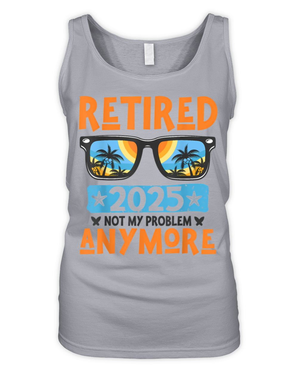 Vintage retired 2025 not my problem anymore Organic Women's Tank Top