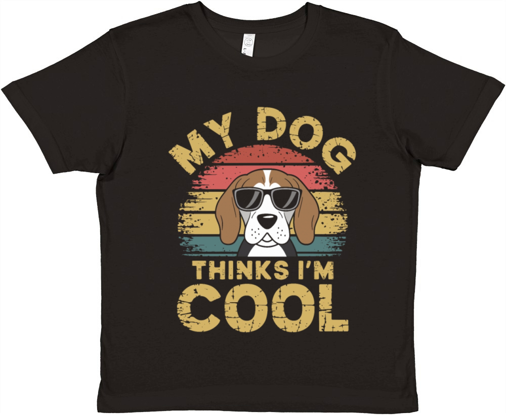 Beagle My Dog Thinks Im Cool Premium Kids Crewneck T-shirt