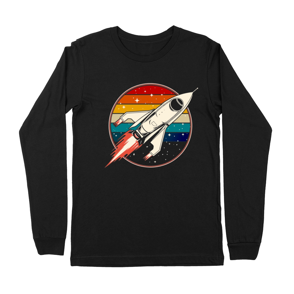Retro Rocket Space Ship Vintage Premium Long Sleeve
