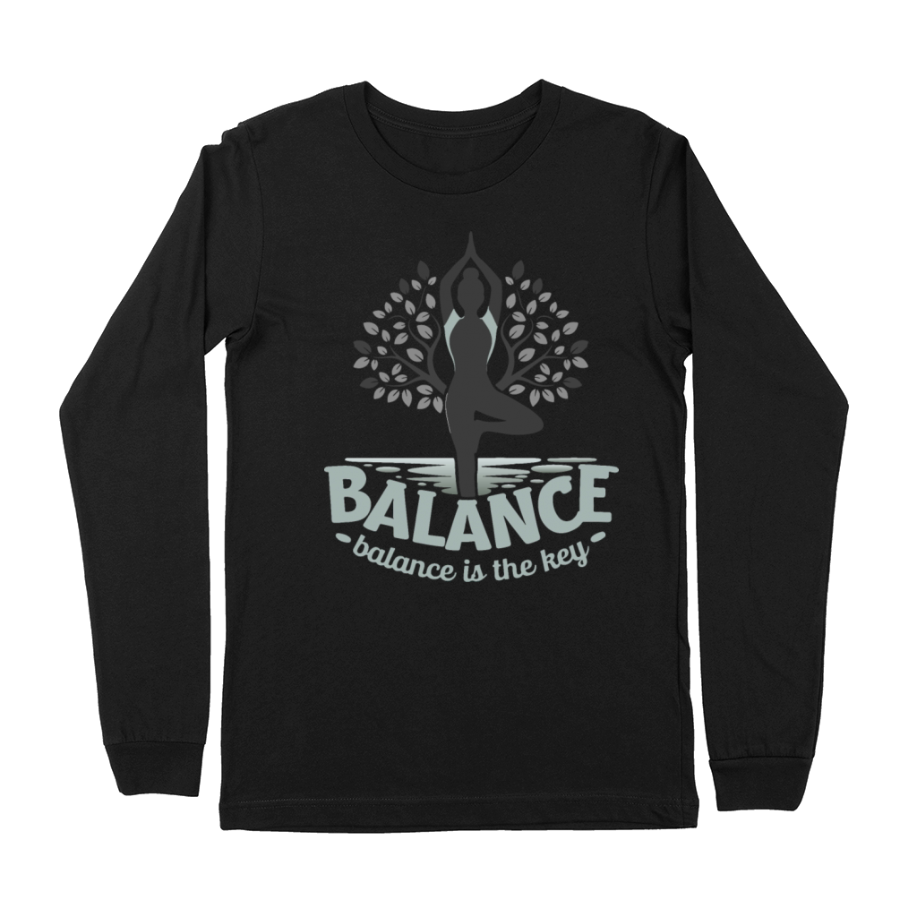 Yoga mediation for female with slogan Premium Long Sleeve