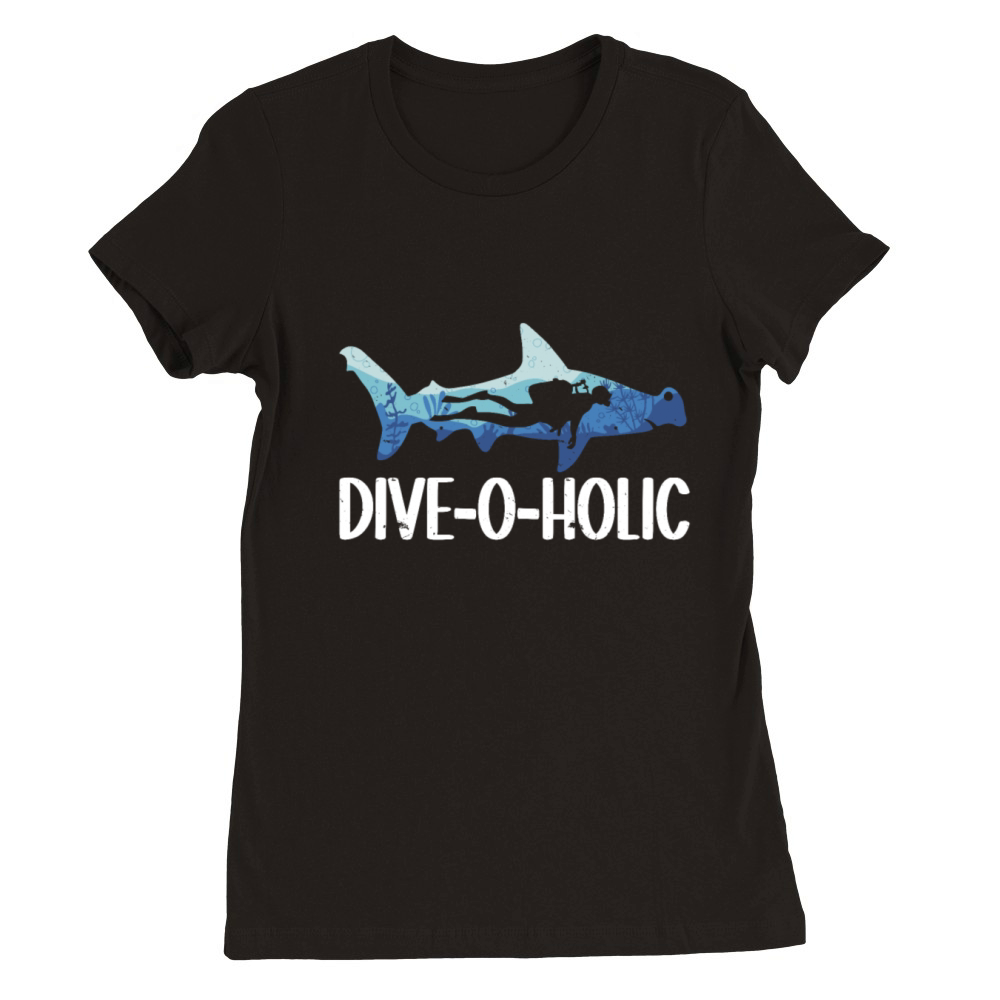 Scuba Diving Diver Premium Womens Crewneck T-shirt